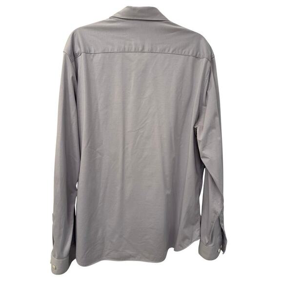 Theory Men's XXL Cotton Stretch Sylvain Shirt in Structure Knit Olympic color - Picture 4 of 8